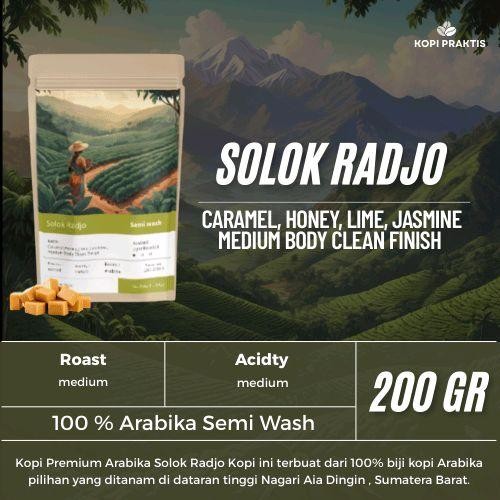 

ROASTED BEANS ARABIKA SEMI WASH SOLOK RADJO 200 GR | BIJI KOPI SANGRAI | Coffee - GILING HALUS