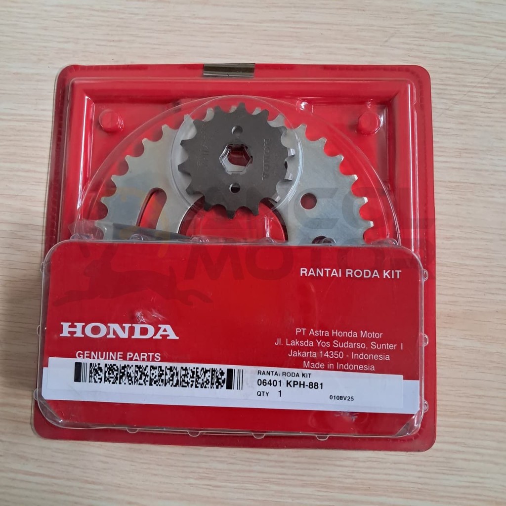 Gear Set Karisma Supra-X 125 Rantai Girset Depan Belakang AHM Original Product KPH