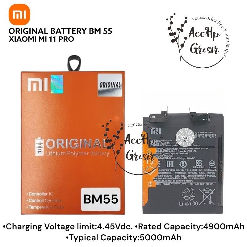 Baterai MI 11 PRO BM 55 BM55 Batrai i Battery Batu Batre ORIGINAL