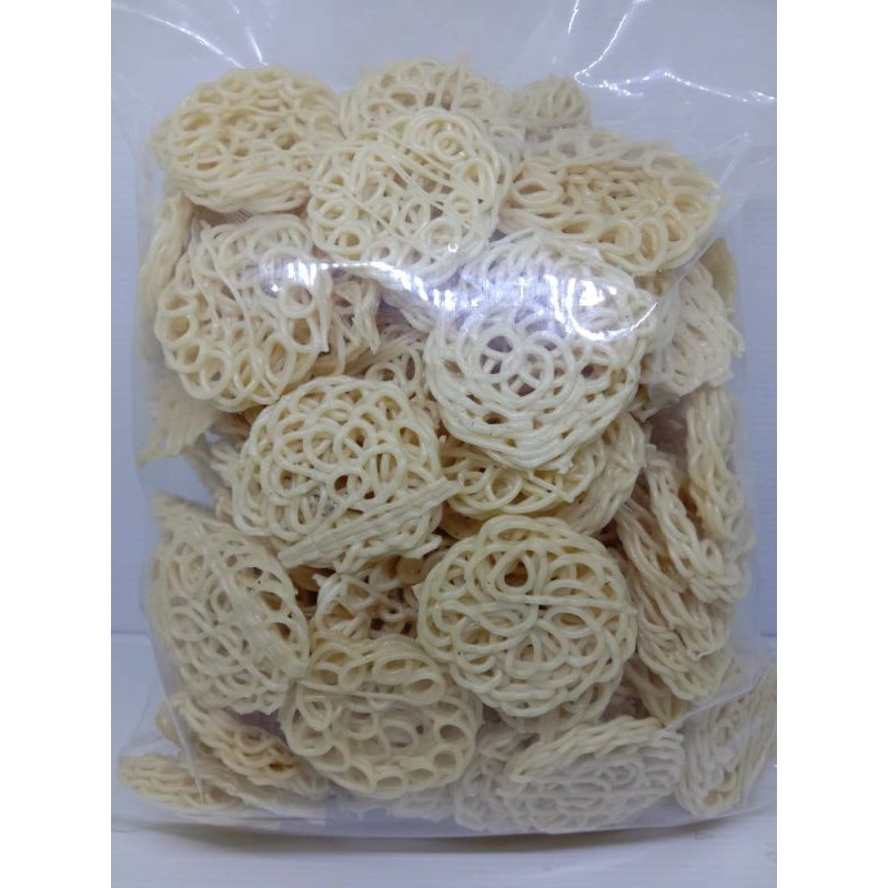 kerupuk keriting ikan Palembang mentah 1 kg