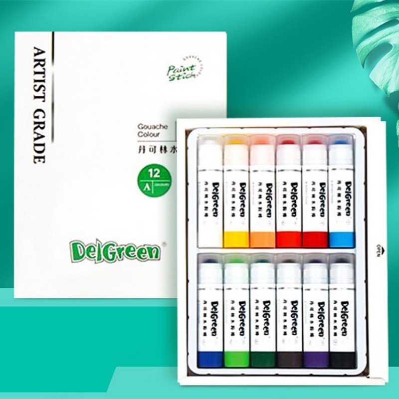 

6-24 Colors Artist Soft Solid Gouache Paint Sticks/Pastels/Crayon Basic/Macaron Washable Non Toxic Graffiti Drawing Art Supplies