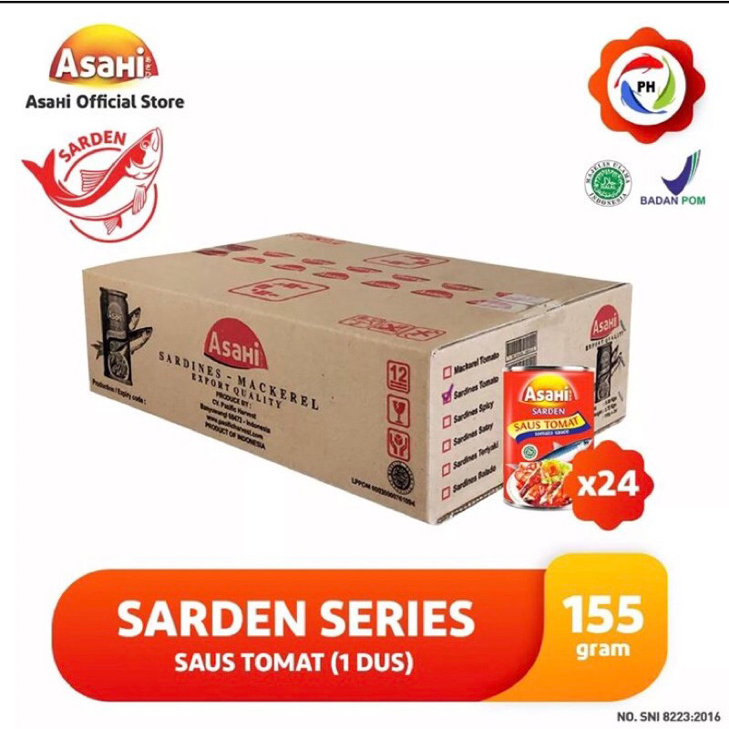 

Asahi Sarden Saus Tomat 155gr - 1 karton