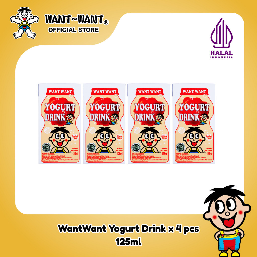 

Want Want Yogurt Drink Minuman Yoghurt 125ml x 4pcs