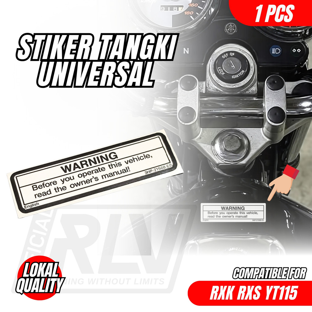 Emblem Stiker Warning Motor Yamaha Rx King Rxk Rxs F1zr Xsr XJ900P Universal Motor - Sticker Motor