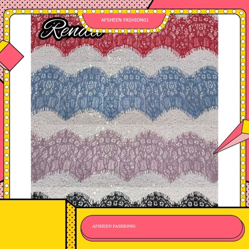 RENDA - Renda Meteran, Renda Aksesoris Baju, Renda Bordir, Renda Kumis