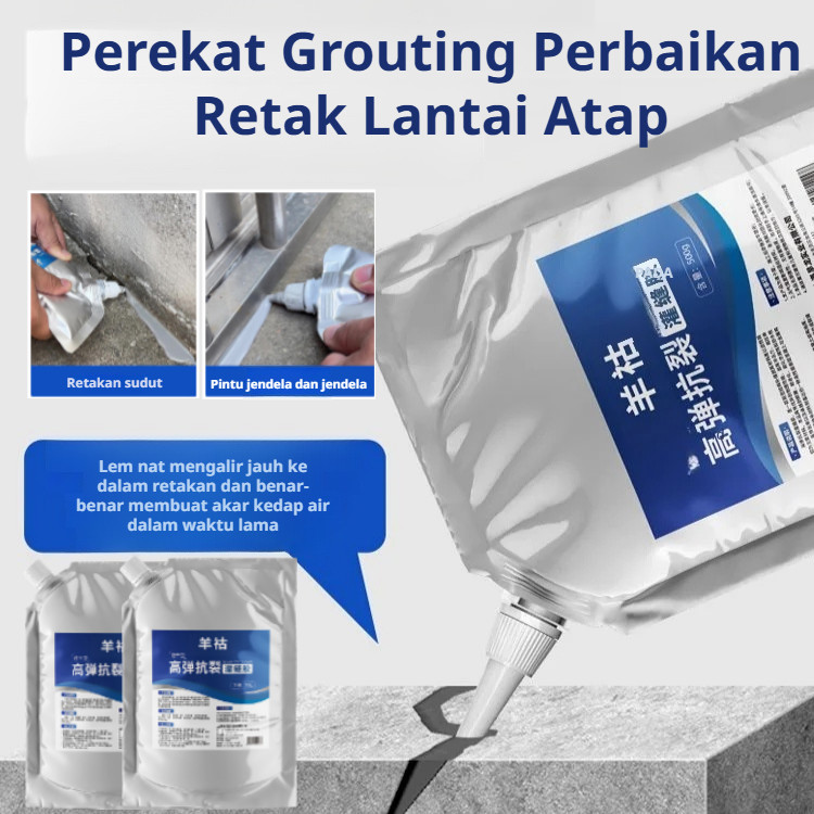 ⭐COD+Pengiriman Cepat 24 Jam⭐[Cepat Kering Dalam 10 Detik] 500g Lem Dempul Perbaikan Retak Atap/Lem 