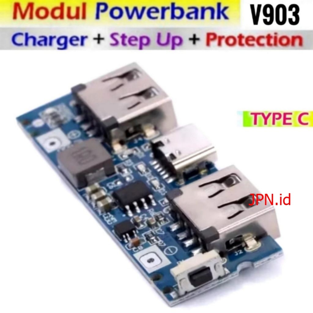 PowerBank Dual USB 5V 2.4A Input Type C and Micro usb Lithium Battery 18650 Charger Module - JPN
