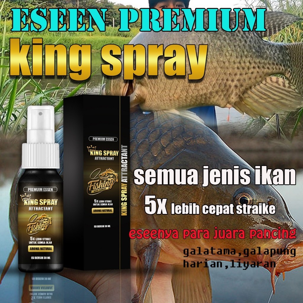 ESSEN GALATAMA Essen Segala Jenis Ikan King Spray Eseen Juwara ikan Bawal Lele Mas Patin Nila 5x Leb