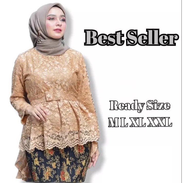 Jaliilah kebaya setelan kebaya modern 2021 kondangan kebaya Remaja Style Modis Cantik Brokat ATASAN 