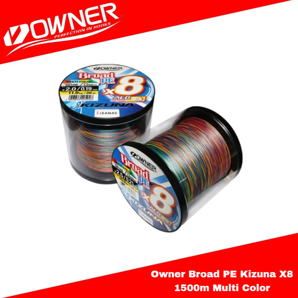 Owner Broad PE Kizuna X8 1500m Multi Color