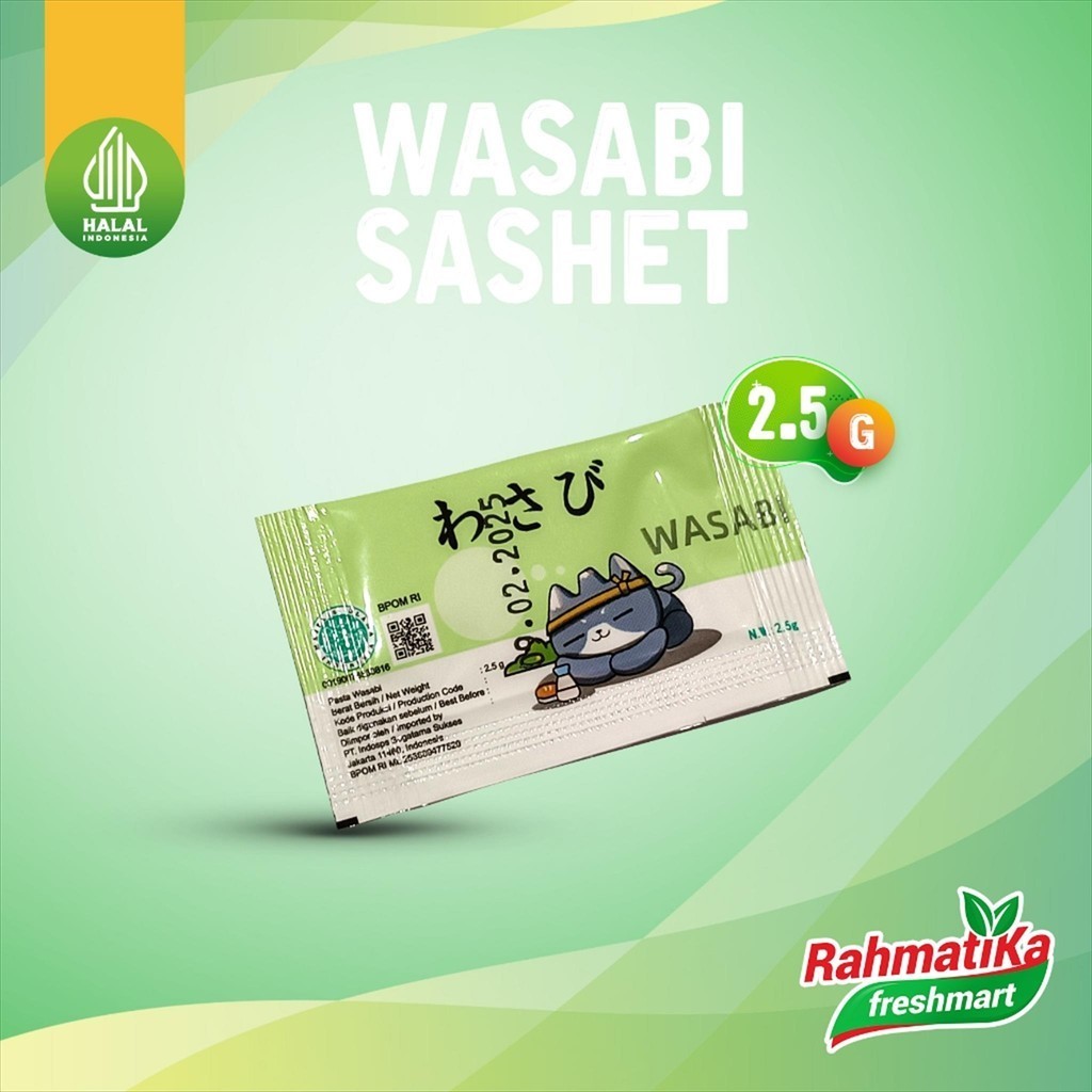 

Wasabi Paste Sachet / Wasabi Saset Halal 2.5 gram