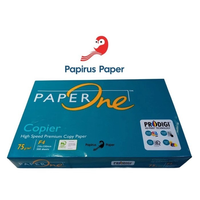 

PaperOne Kertas HVS F4 75gr 1 Rim (500 Lembar)