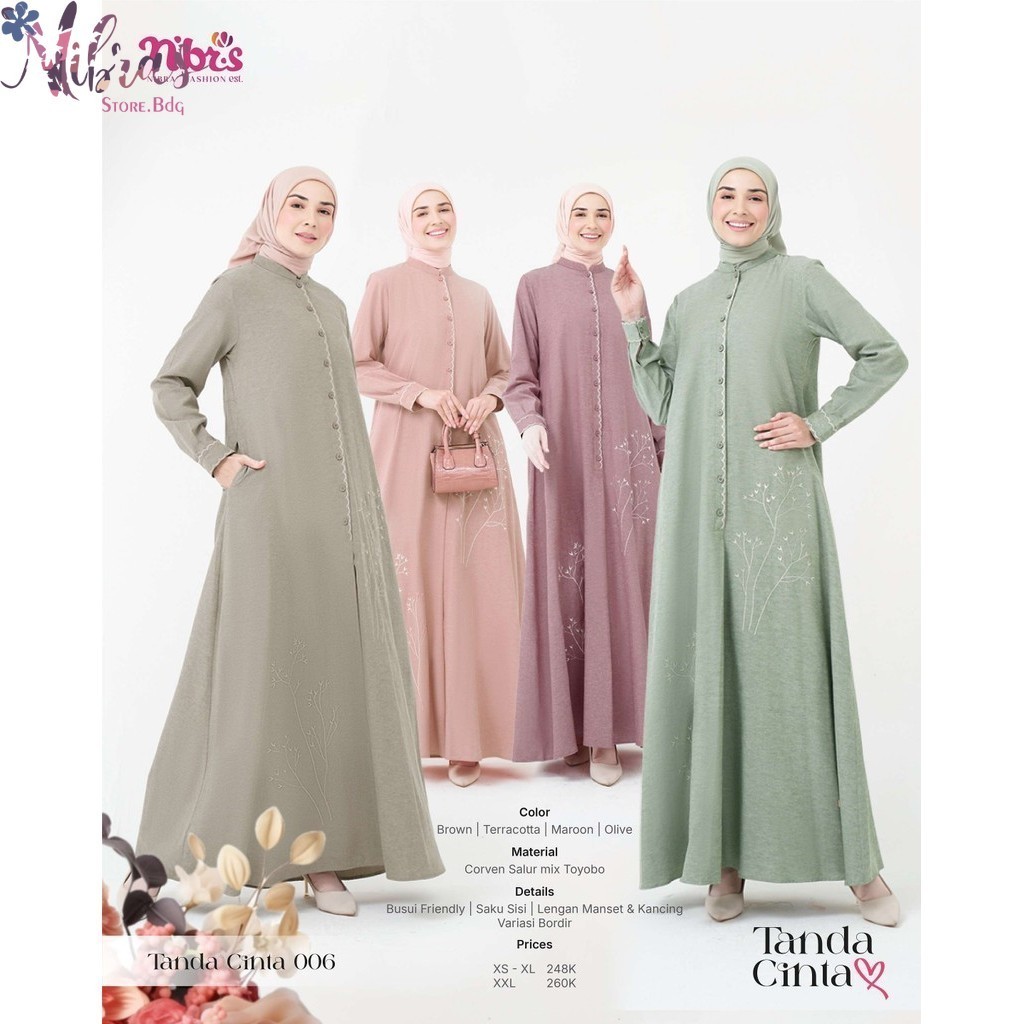 Nibrasstorebdg Gamis Wanita Dewasa Terbaru Tanda Cinta 006 by Nibras Original