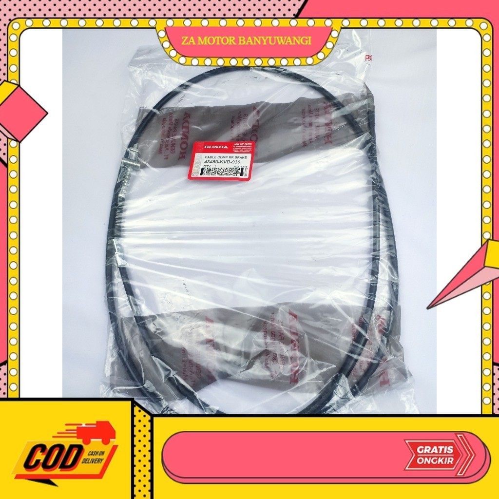 kabel rem belakang beat ori - kabel rem belakang beat carbu - kabel rem belakang vario KVB