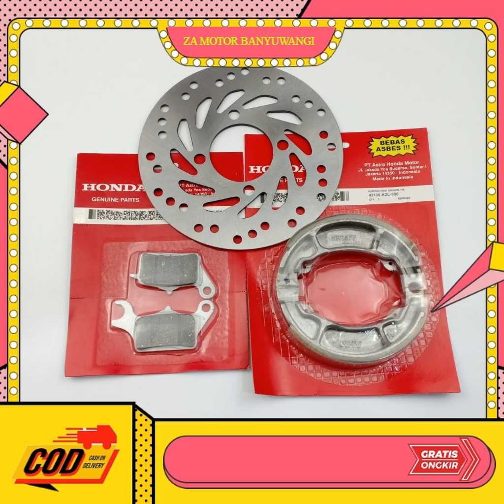 kampas rem honda beat Ori - kampas rem depan beat fi - Kampas Rem Sepaket Kampas Cakram Depan Kampas