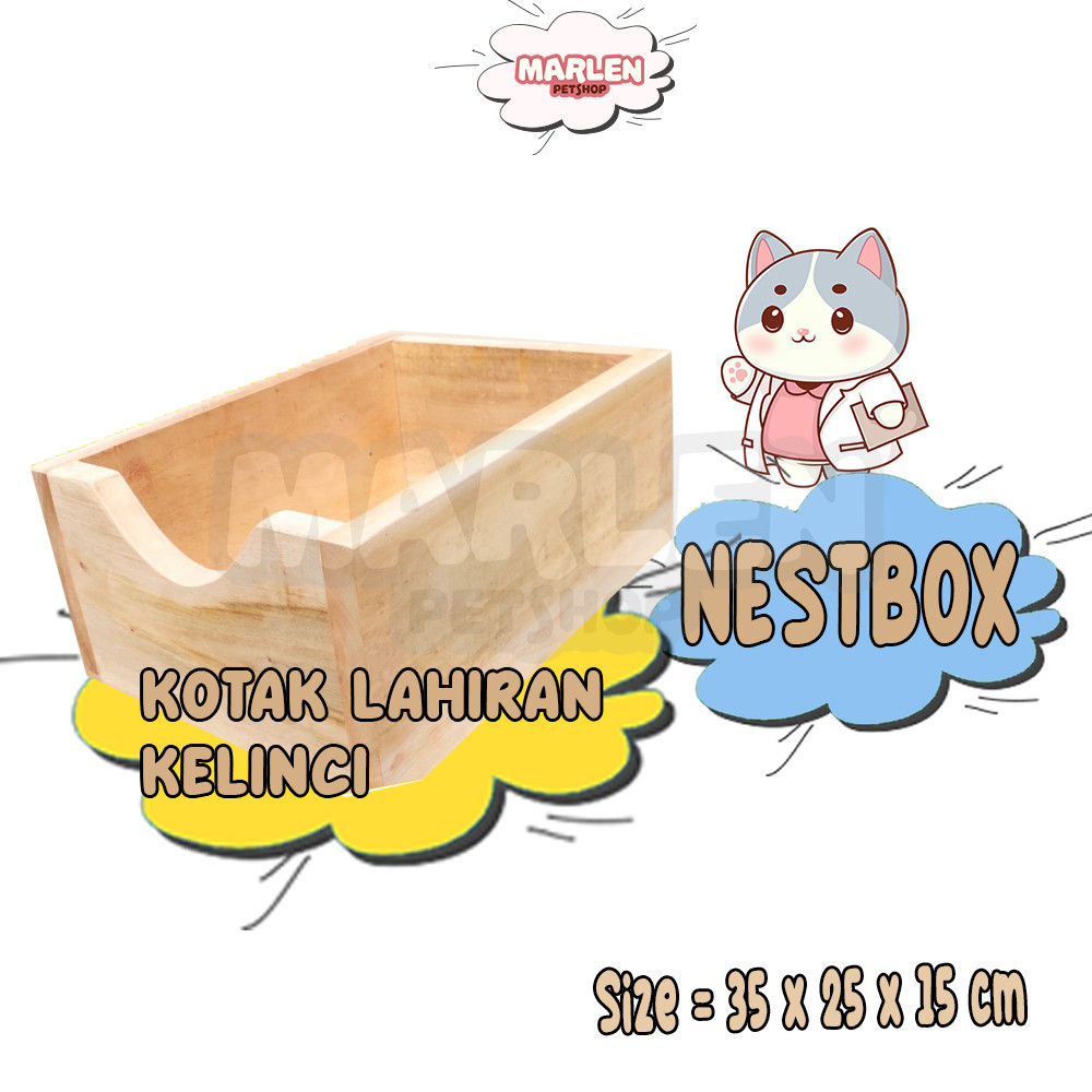Nest Box untuk Lahiran Kelinci / Kotak Sarang untuk Kelinci Melahirkan