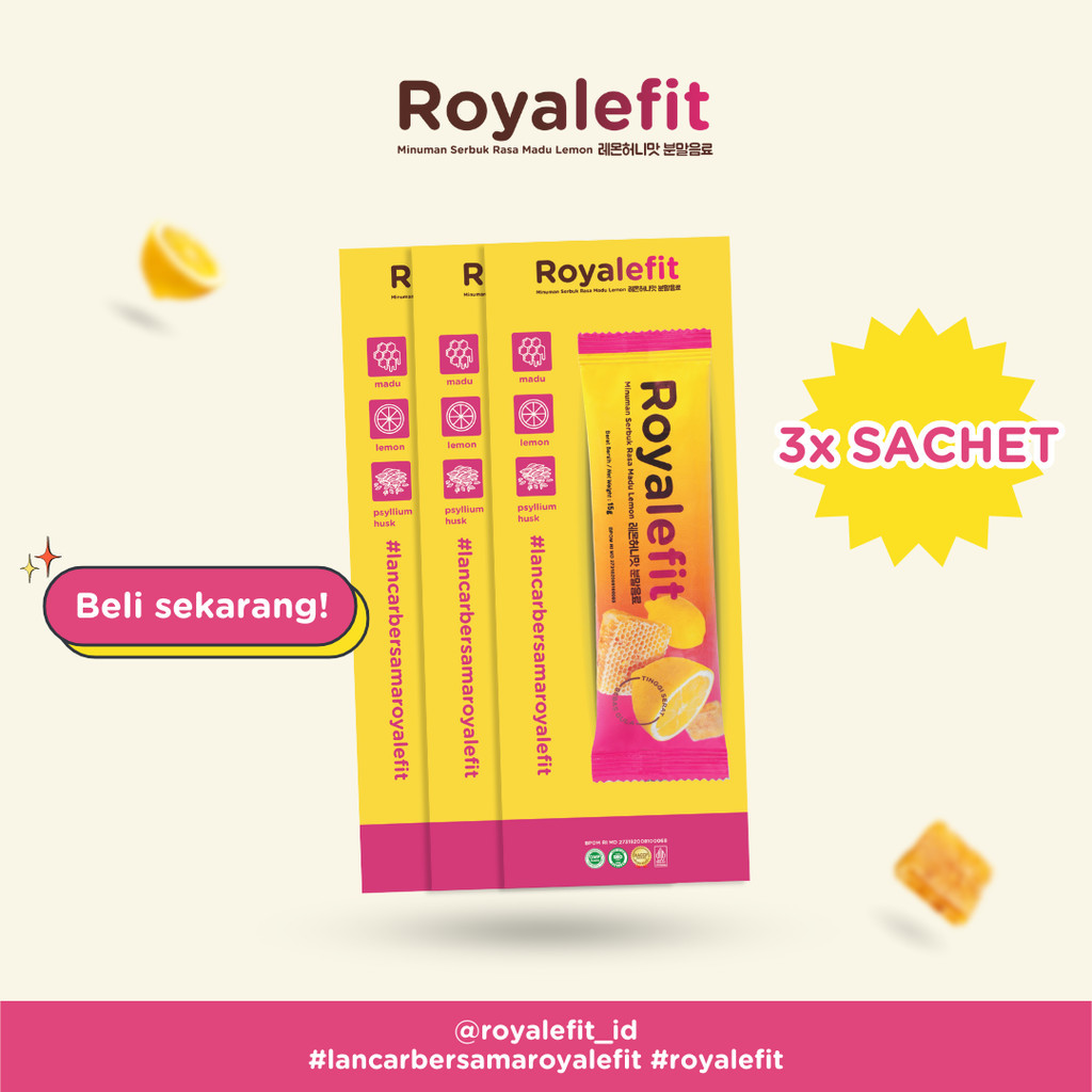 

Royalefit Fiber Drink Madu Lemon 3 Sachet