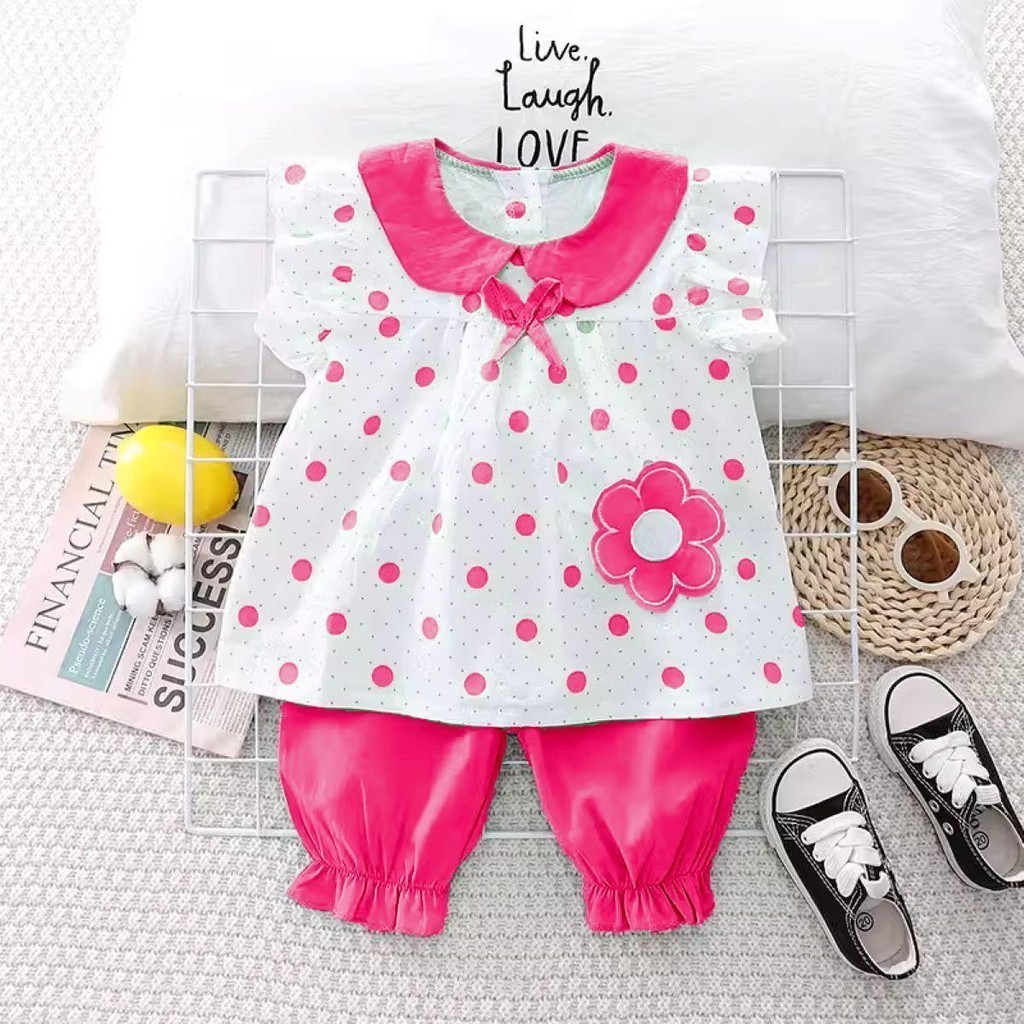 KIMYKUMI SETELAN MILANO BUNGA ANAK PEREMPUAN TERBARU