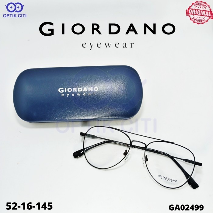 Frame Kacamata Bulat Aviator Pria Wanita GIORDANO GA 02499 Original