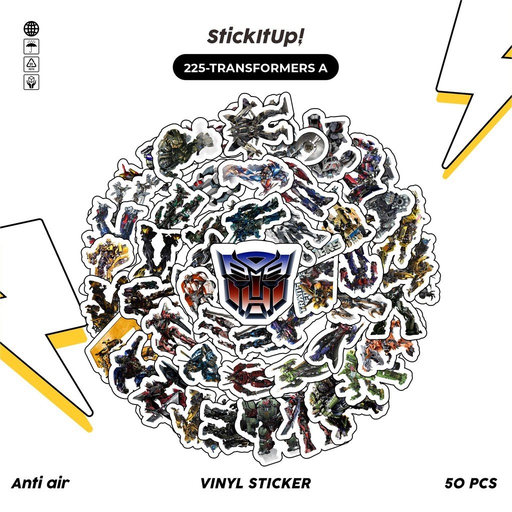 

COD✨ 50 Pcs Stiker Pack Graffiti Motif Transformers Lucu Aesthetic Vynil Waterproof untuk Freebies Sticker Buku Journal Casing HP Laptop