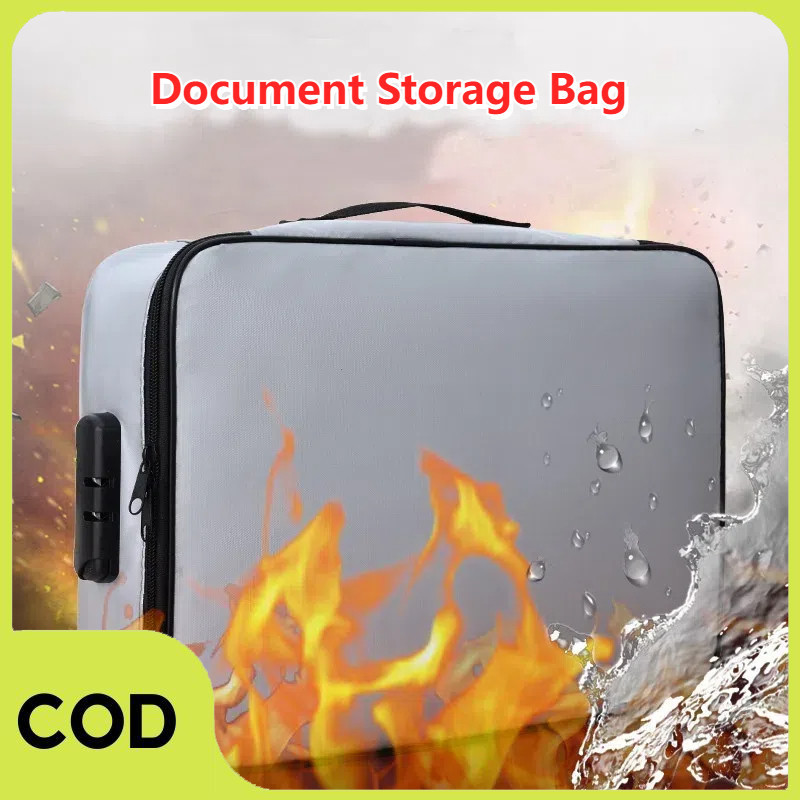 

【COD】Tas Penyimpan/Tempat Berkas Map/Travel Bag/Document Storage Bag/Kuncian Sandi Pasword Water Proof Fire Prof