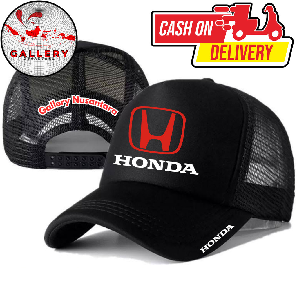 Gallery Nusantara Topi Trucker HONDA - Topi Distro HONDA Logo - Topi HONDA Premium - Topi Pria Dewas