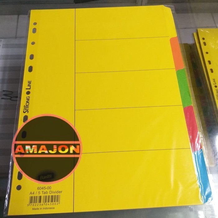 

PEMBATAS KERTAS STRONG LINE BANTEX A4 5 TAB DRIVER (6045-00)