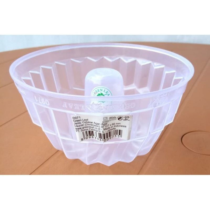 cetakan 0971 green leaf 12 cm kecil tahan panas puding agar