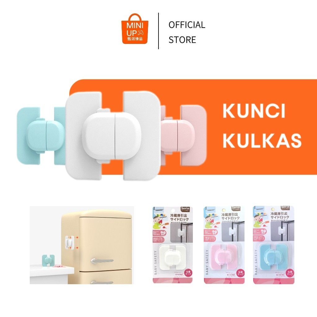 Kunci Pengaman Pintu Kulkas Serbaguna Safety Lock Pengunci Pintu Tambahan Kulkas Serbaguna Pengunci 
