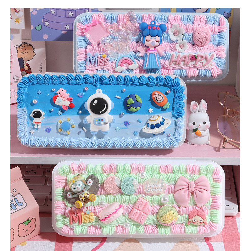 

Lem Krim Buatan Kotak Pensil DIY Paket Bahan Kotak Pensil Plastik