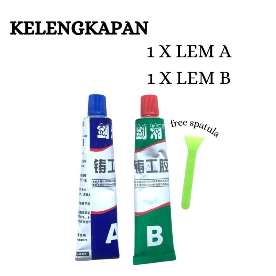 GROSIROK LEM BESI AB EPOXY KUAT PENAMBAL BESI SENG METAL KERAMIK TEMBAGA BAJA