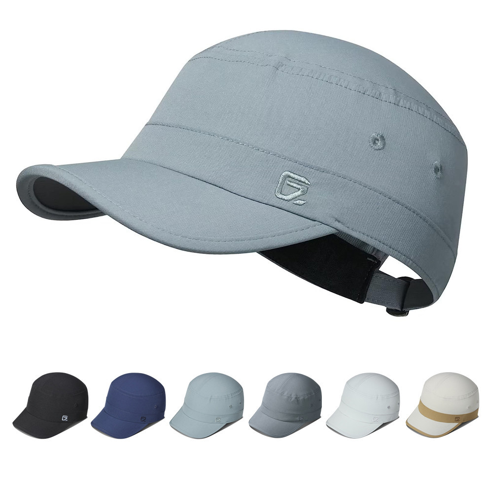 GADIEMKENSD Stretch Army Cap Sport Military Hats Flat Top Short Bill Breathable M29