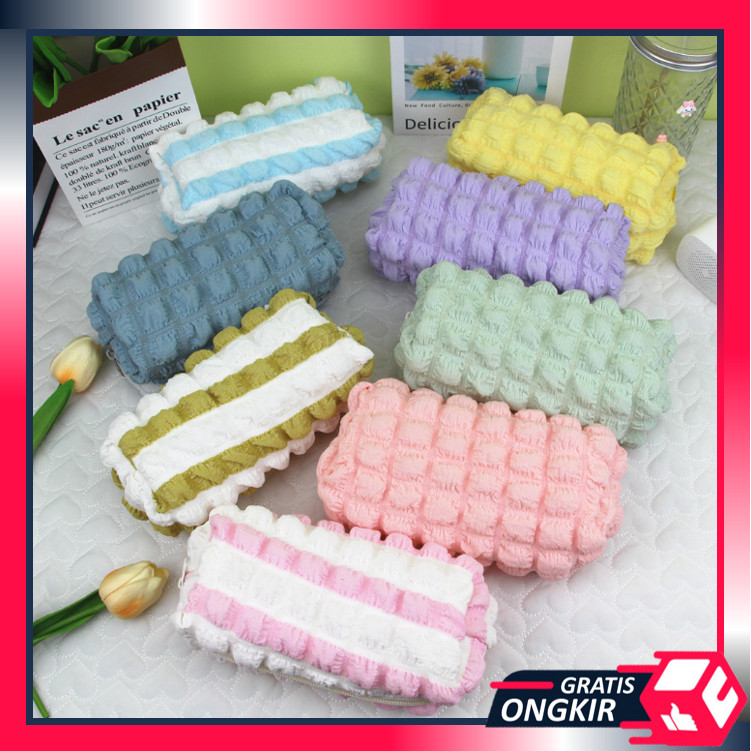 

Gratis Ongkir - S6298 Tempat Pensil Puffy Aesthetic / Aesthetic Crinkled Fufu Pouch