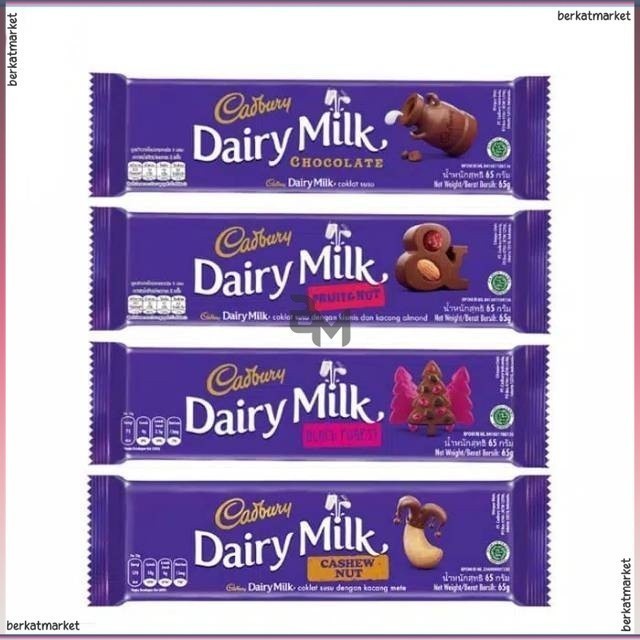 

CHOCOLATE BAR CADBURY DAIRY MILK ALL VARIANT 62GR