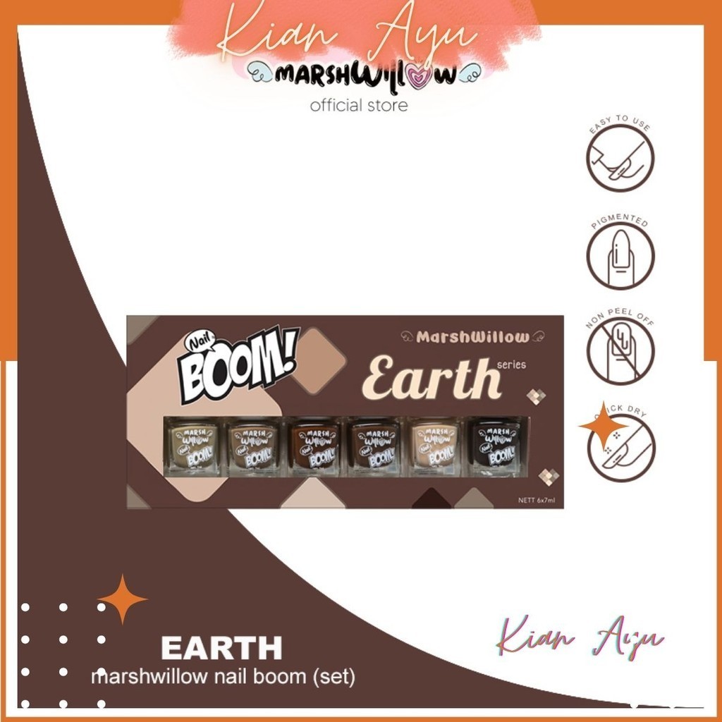 KianAyu* Marshwillow Nail Boom Earth Series / Kutek Marshwillow