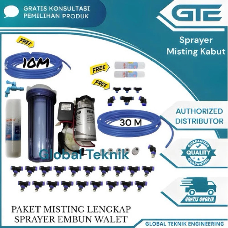 Mesin Kabut Walet Lengkap Set 32 Titik Nozzle Sprayer Misting Kabut
