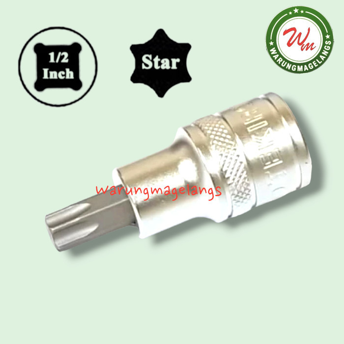 Kunci Sok BINTANG T50 TEKIRO stang 1/2 inch star bit socket