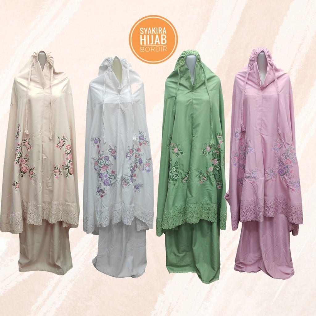 MUKENA BORDIR STRIMIN KATUN MIKRO/BORDIR BUKITTINGGI