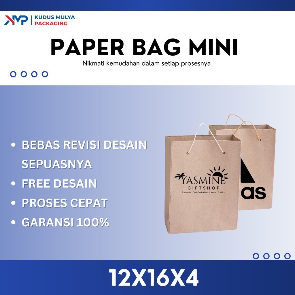 

PAPER BAG CUSTOM MINI 50 / 11 x 15 x 4 / PAPERBAG KADO / PAPER BAG SOUVENIR