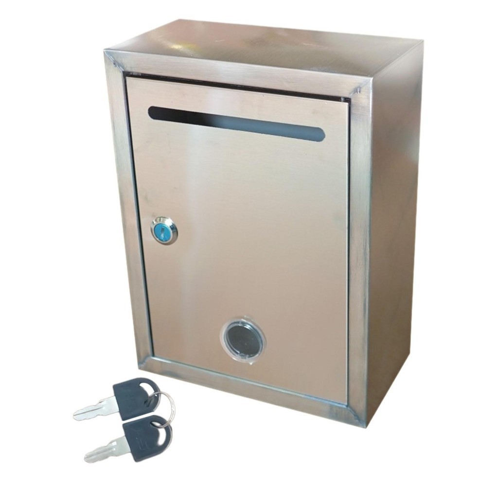 

Suggestion Box with Lock Metal Ballot Box for Suggestions Voting Fundraising