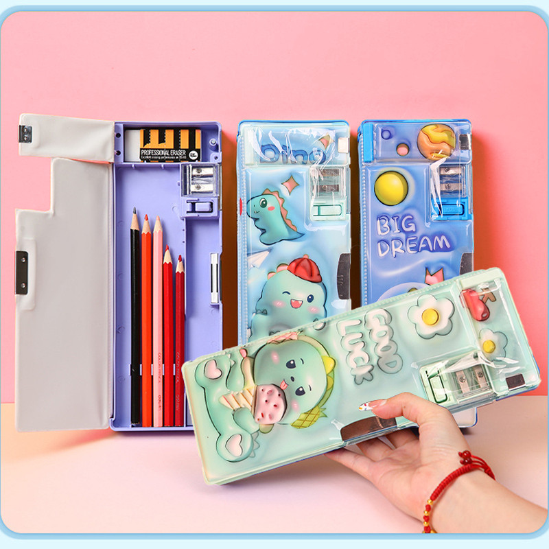 

Alat Tulis - Budaya - Pengetahuan - Inovasi. 3D Kotak Pensil/Kotak pena relief kartun multifungsi