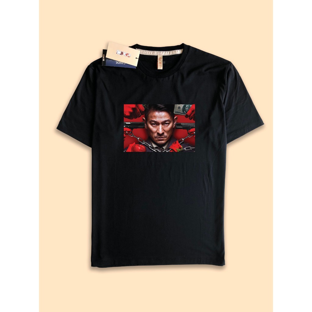 [trendy] Kaos Baju Tshirt desain Andy Lau Liu Tek hua actionpopuler unisex cotton kaos pria T-shirt 