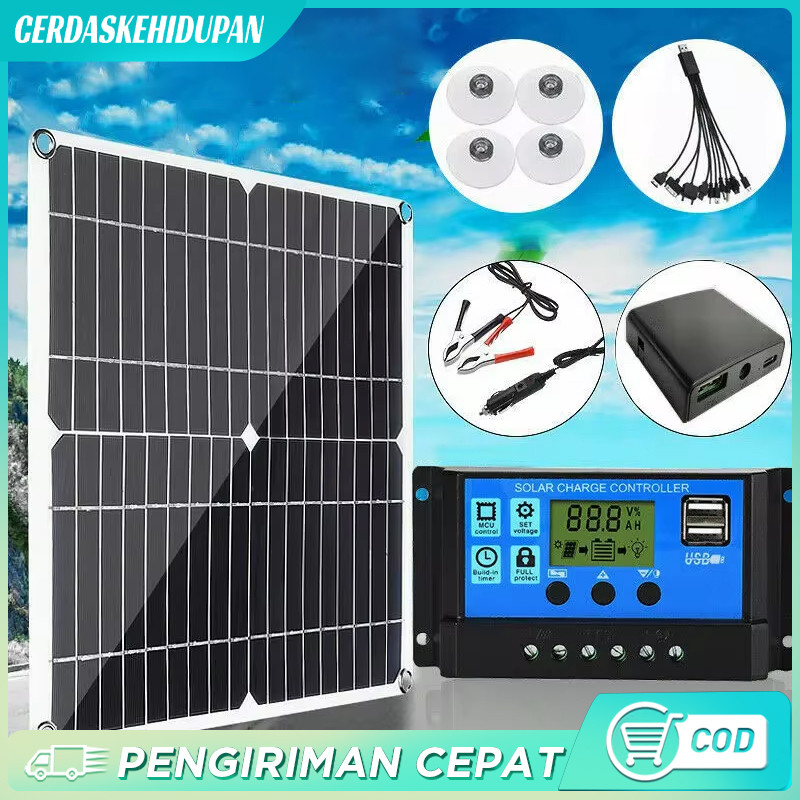 SOLAR PANEL PANEL SURYA PEMBANGKIT LISTRIK TENAGA SURYA 30W SOLAR PANEL PANEL SOLAR PANEL SURYA TENA