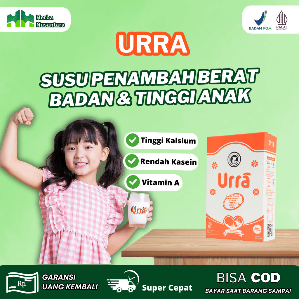 

SUSU URRA 200gr - 100% ORIGINAL Susu Kambing Saanen Eropa Susu Penambah Berat Badan Anak Susu Peninggi Badan Anak Susu Kambing