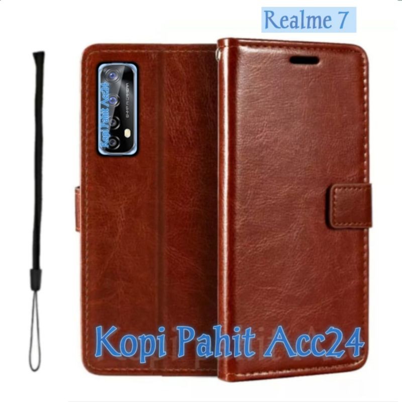 Case Untuk Hp Realme 7 Rmx2151 Rmx2163 Flip Cover Wallet Sarung Hp Casing Dompet Flip Magnet