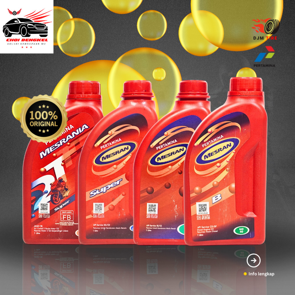 CHOI OLI MESRAN PERTAMINA ORIGINAL MESRANIA 2T, MESRAN SAE 40, MESRAN 1L 0,8L, MESRAN SAE B 1L