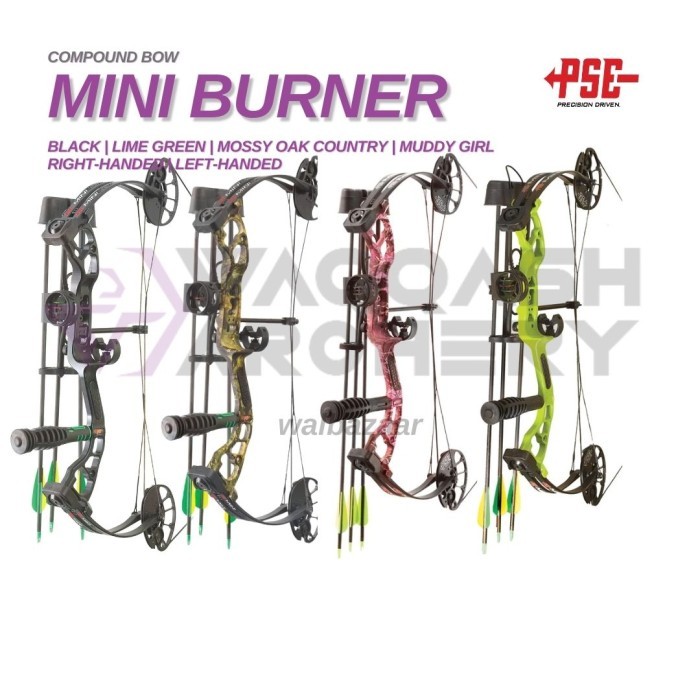 PSE MINI BURNER 40" COMPOUND BOW Set Kids Ready To Shoot