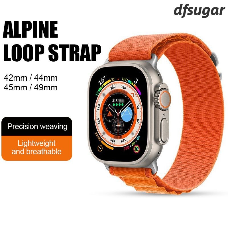 Alpine Loop Back Nylon Strap for Apple Watch Ultra 2/Ultra 49mm 9 8 7 45mm 41mm 44mm 40mm Iwatch Ser