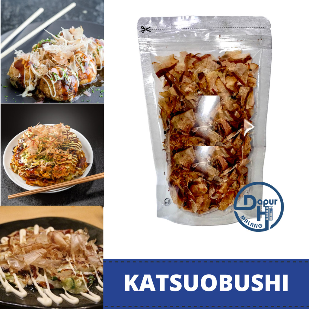 

KATSUOBUSHI Bonito Flakes 50 g Halal │ Taburan Takoyaki Katsuo Bushi Serutan Ikan Cakalang--MLG