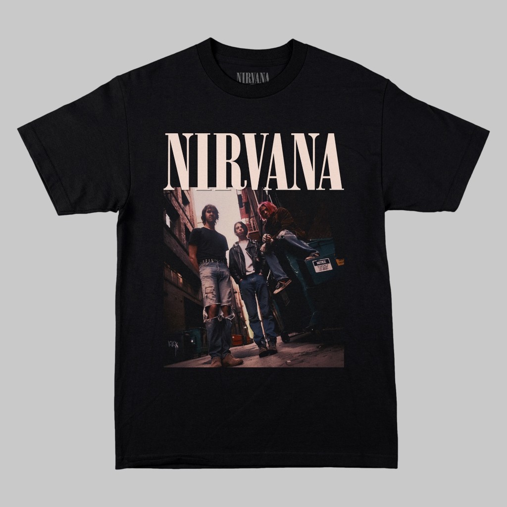T-Shirt Nirvana Graphic Vintage - Kaos Bootleg Nirvana - Kaos Pria Warna Hitam Unisex